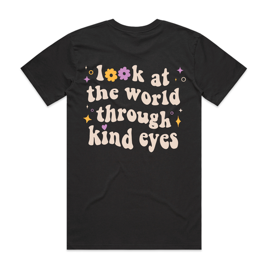 KIND EYES CHARCOAL TEE